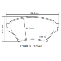 Brembo Sport HP2000 Brake Pad - 07.B314.07