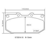 Brembo Sport HP2000 Brake Pad - 07.B314.10